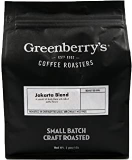 Greenberry’s Whole Bean Coffee Jakarta Blend – small-batch, hand-roasted craft coffee from the heart of the Blue Ridge Mountains of Charlottesville, VA. Central Virginia’s oldest continuously running coffee roaster, since 1992.