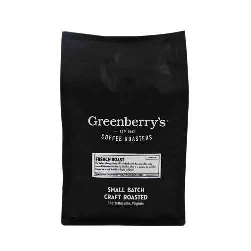 Greenberry’s Coffee French Roast – small-batch, hand-roasted craft coffee from the heart of the Blue Ridge Mountains of Charlottesville, VA. Central Virginia’s oldest continuously running coffee roaster, since 1992.