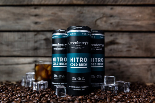 Greenberry’s Canned Nitro Coffee Original Maple – small-batch, hand-roasted craft coffee from the heart of the Blue Ridge Mountains of Charlottesville, VA. Central Virginia’s oldest continuously running coffee roaster, since 1992.