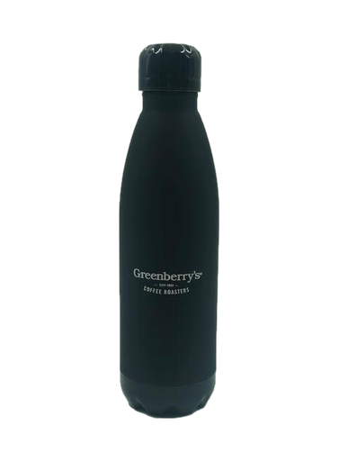Greenberry’s Coffee Central Park Black 16oz Water Bottle – small-batch, hand-roasted craft coffee from the heart of the Blue Ridge Mountains of Charlottesville, VA. Central Virginia’s oldest continuously running coffee roaster, since 1992.