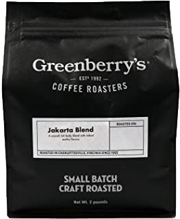 Greenberry’s Whole Bean coffee Jakarta Blend – small-batch, hand-roasted craft coffee from the heart of the Blue Ridge Mountains of Charlottesville, VA. Central Virginia’s oldest continuously running coffee roaster, since 1992.